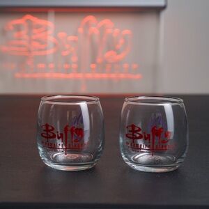 Buffy the Vampire Slayer Flaming Heart Shot Glass Pair of 2